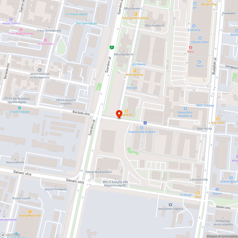 Kátyú bejelentés helye