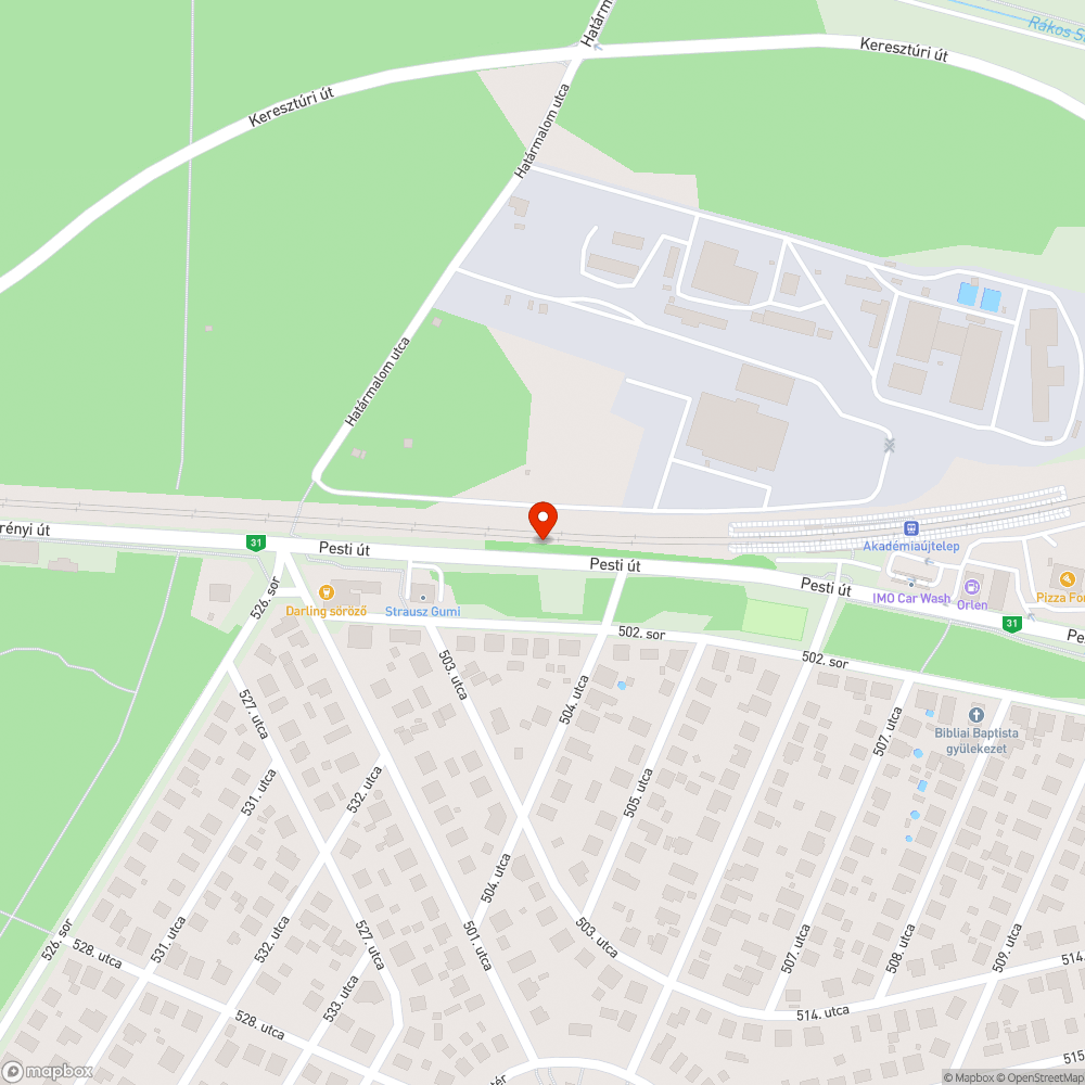 Falatozó bejelentés helye