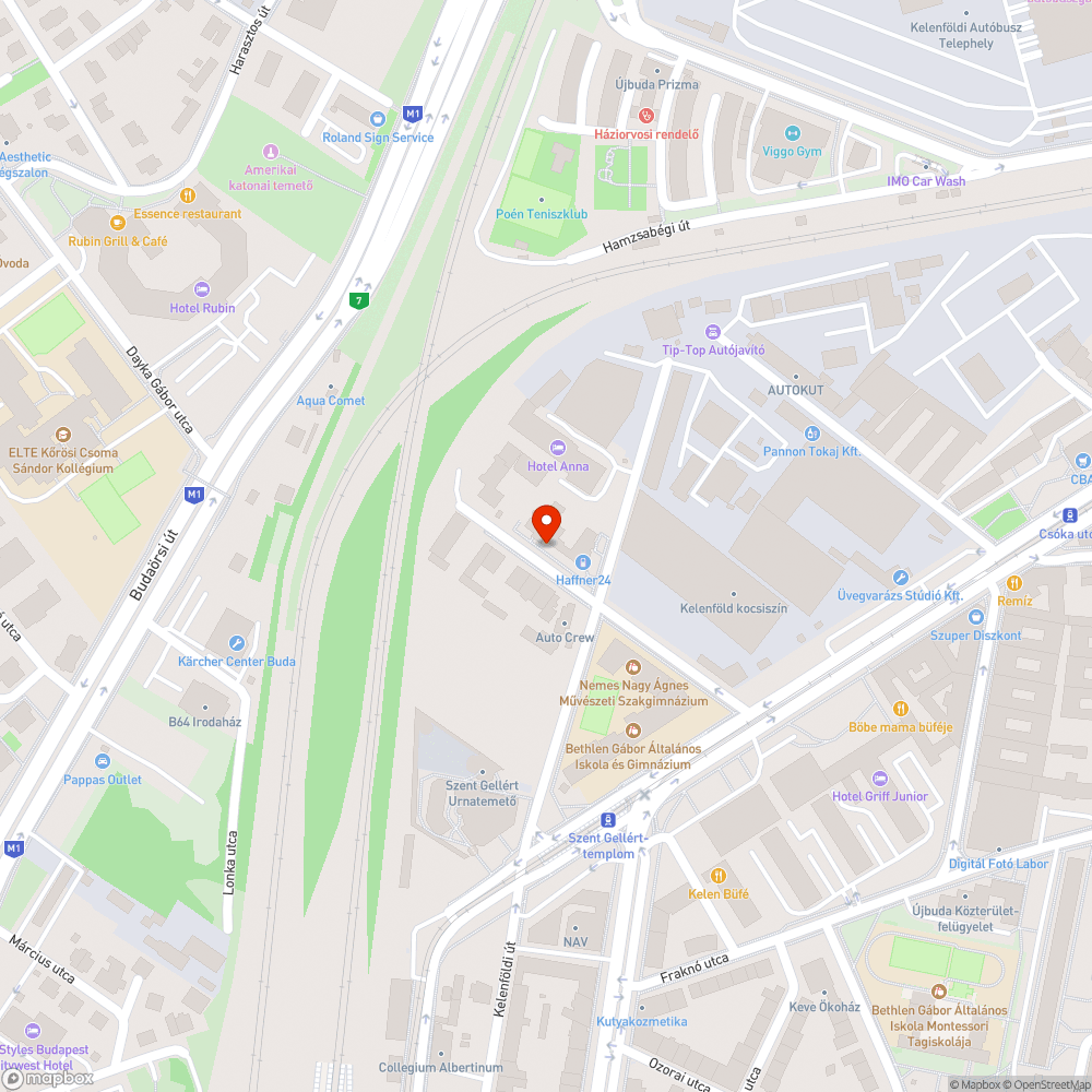 Elhagyott autó bejelentés helye