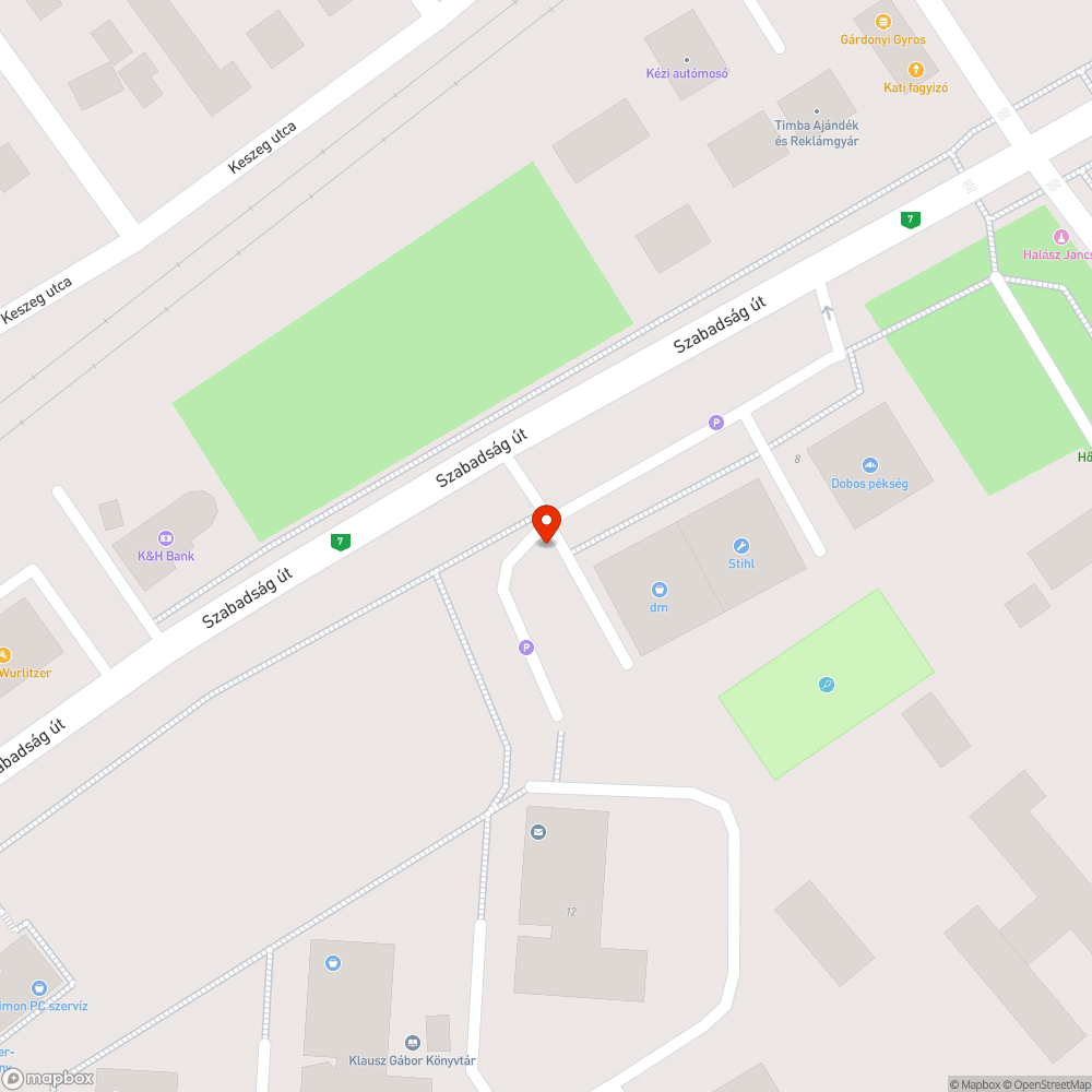 Kátyútenger Gárdonyban a DM parkolójában bejelentés helye