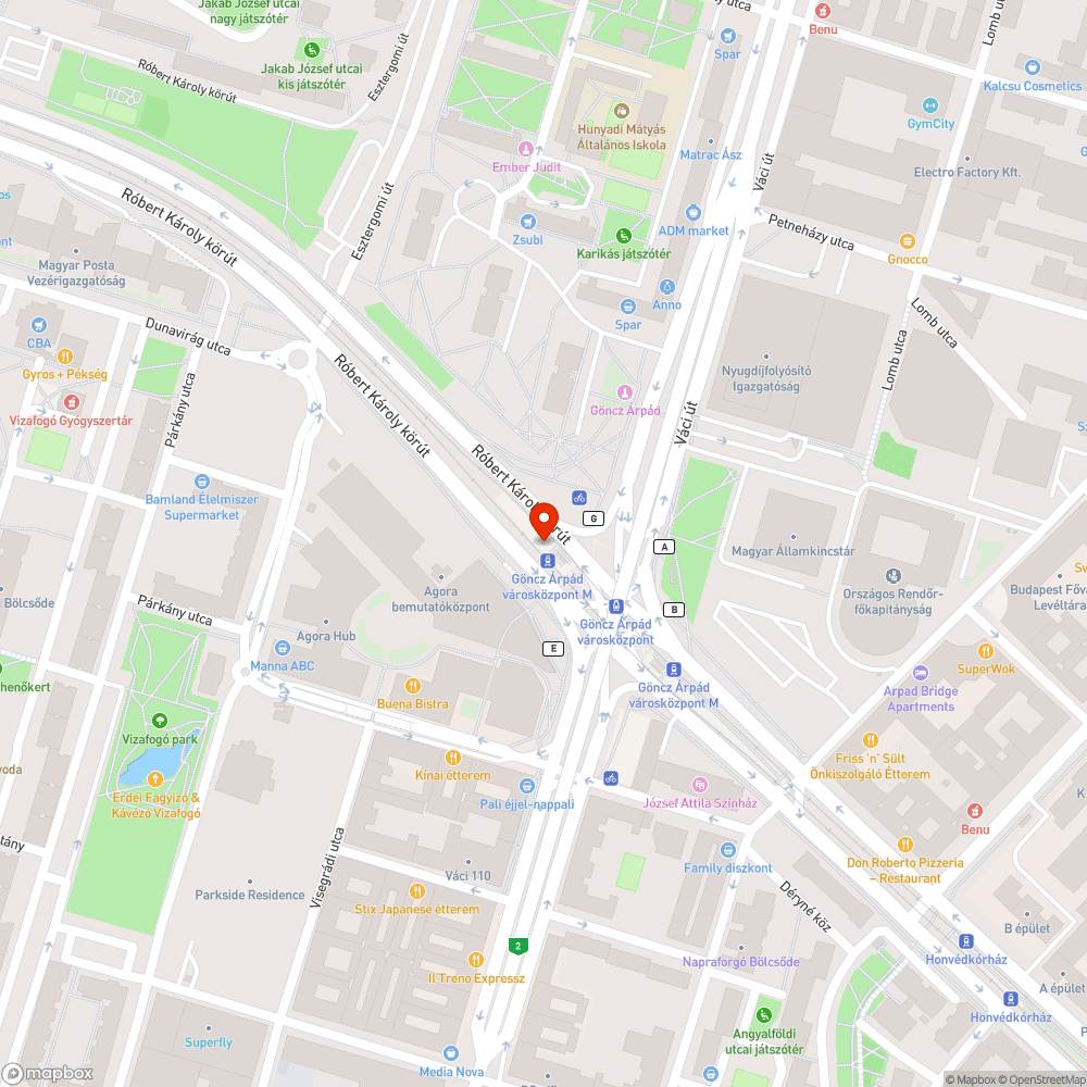 Árpád híd M villamosmegálló mozgólépcsője bejelentés helye