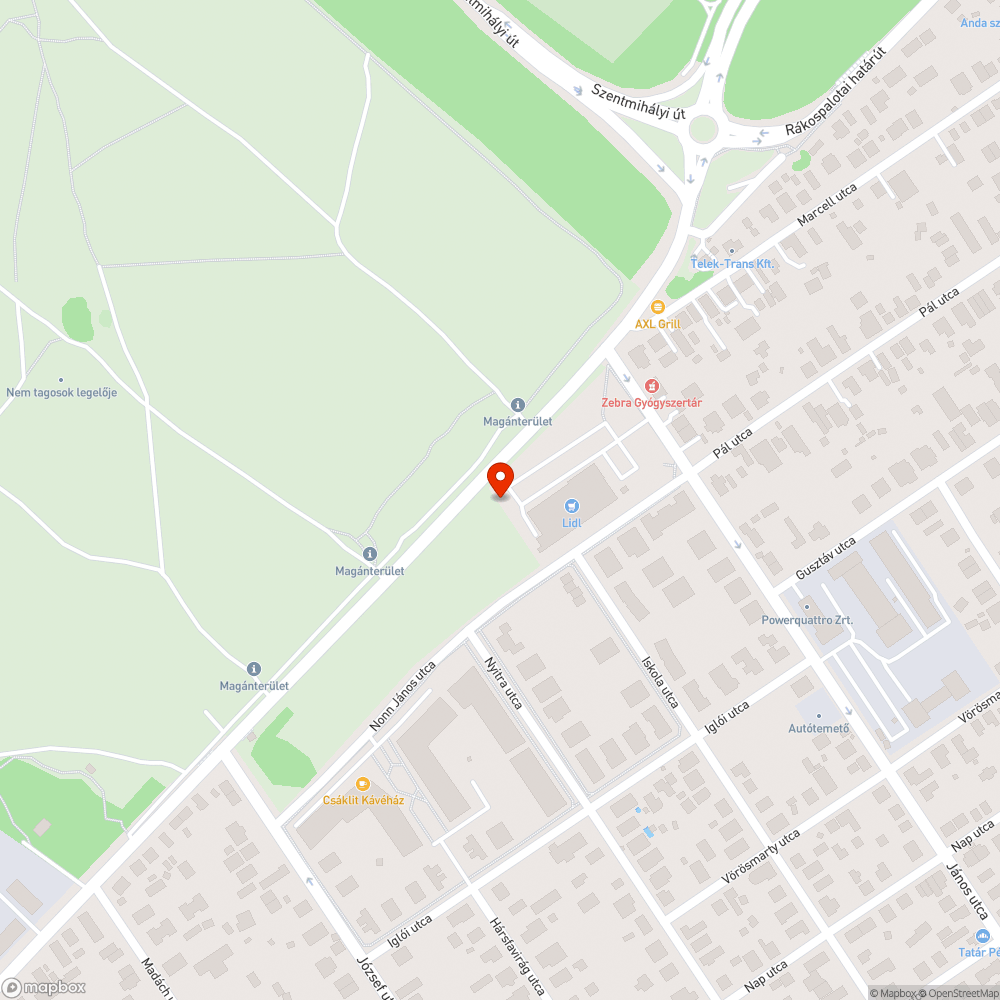 Szeméttenger bejelentés helye