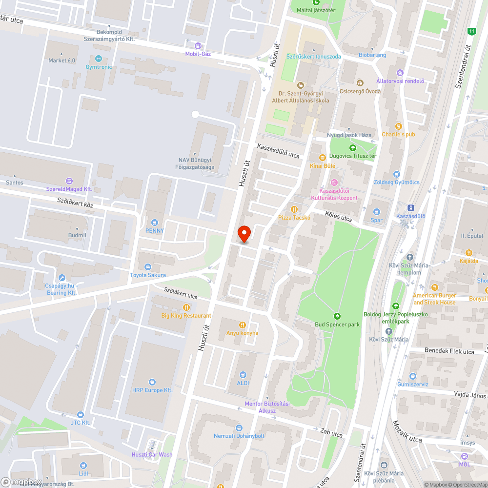 Elhagyott furgon bejelentés helye