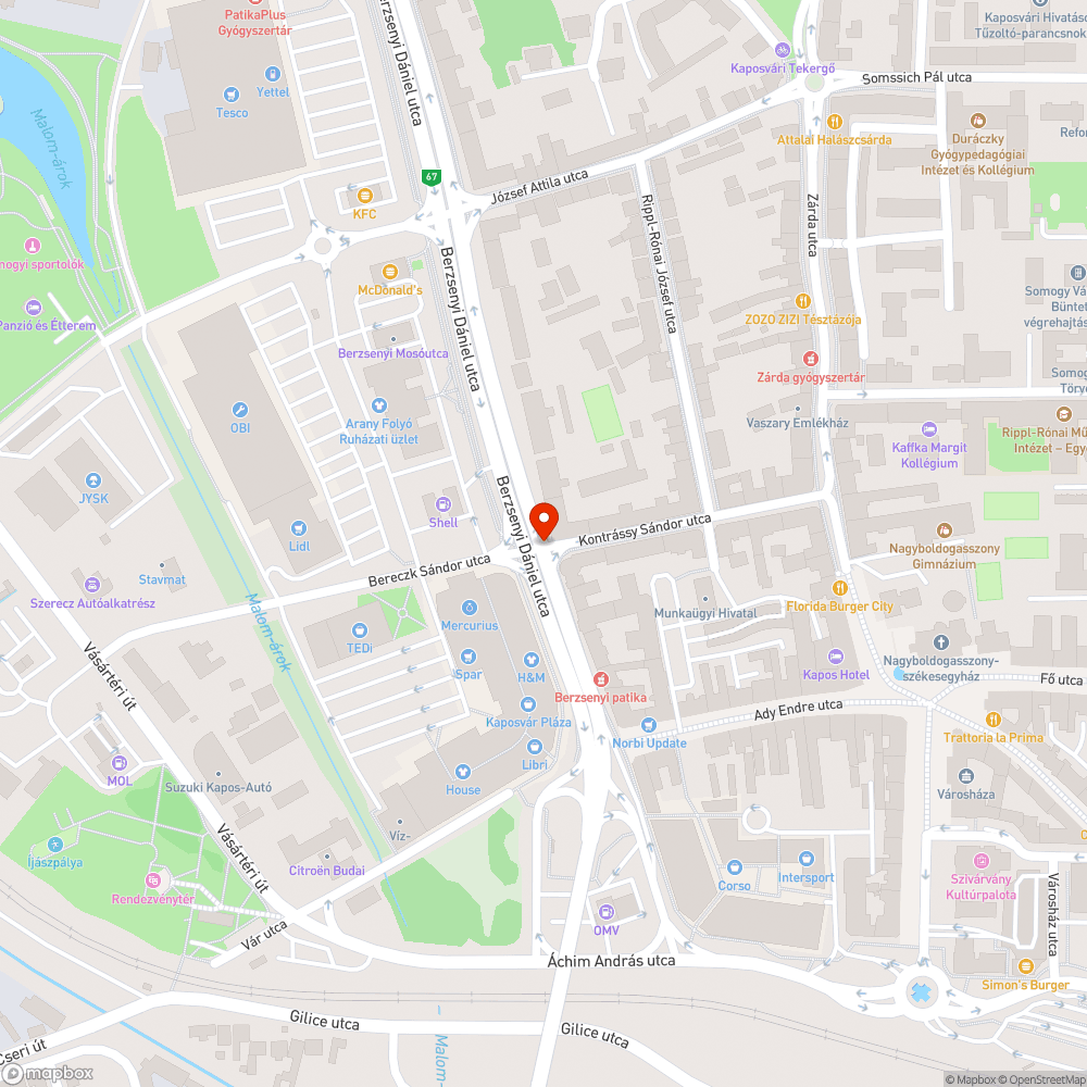 Törött kikerülési irány tábla bejelentés helye