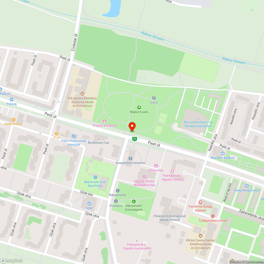 Graffiti a Népkertben bejelentés helye