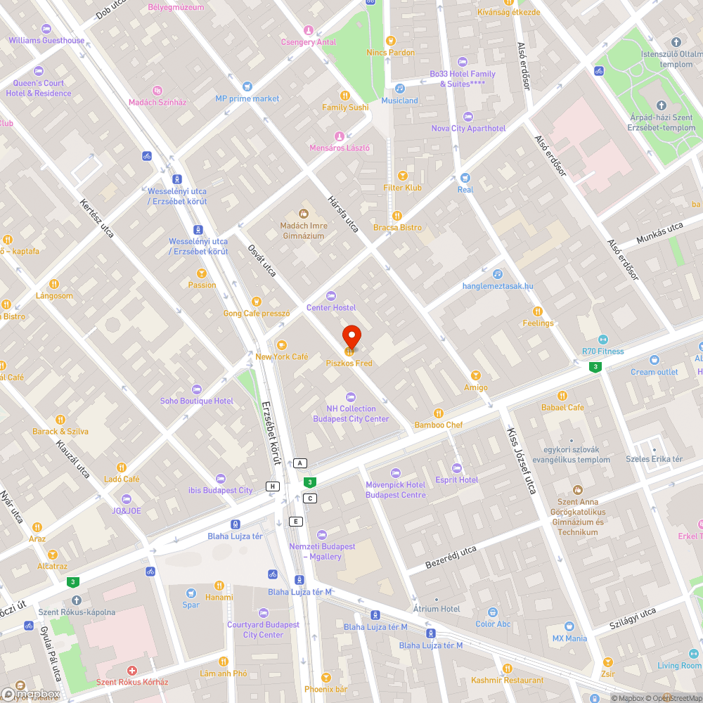 Beszakadt járda bejelentés helye