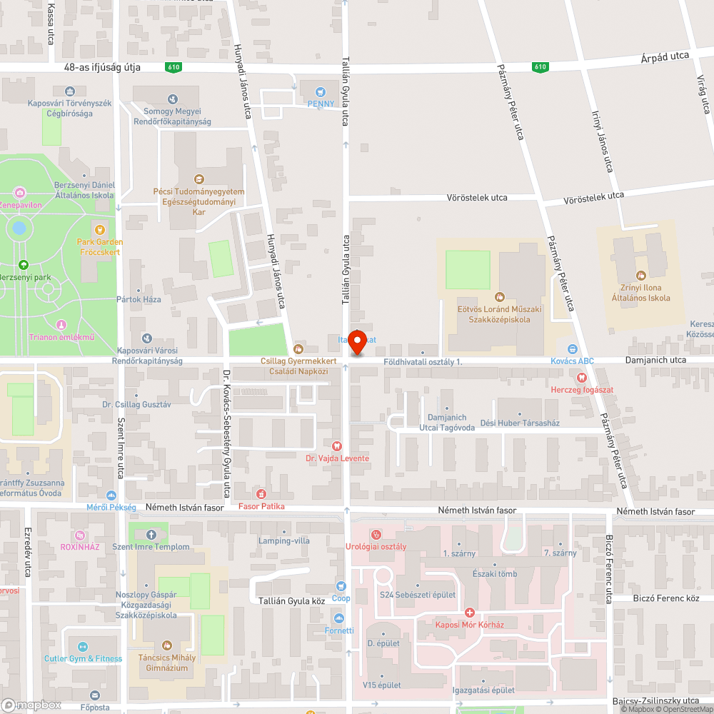 Hiányos, balesetveszélyes korlátelem bejelentés helye