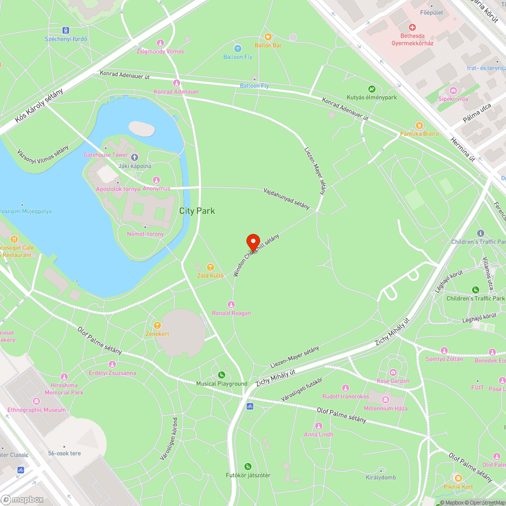 Városligetben nem működik a közvilágítás bejelentés helye