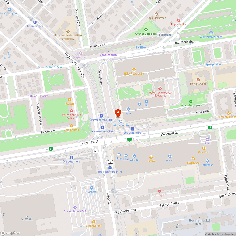 Mély kátyú a fordulóban bejelentés helye