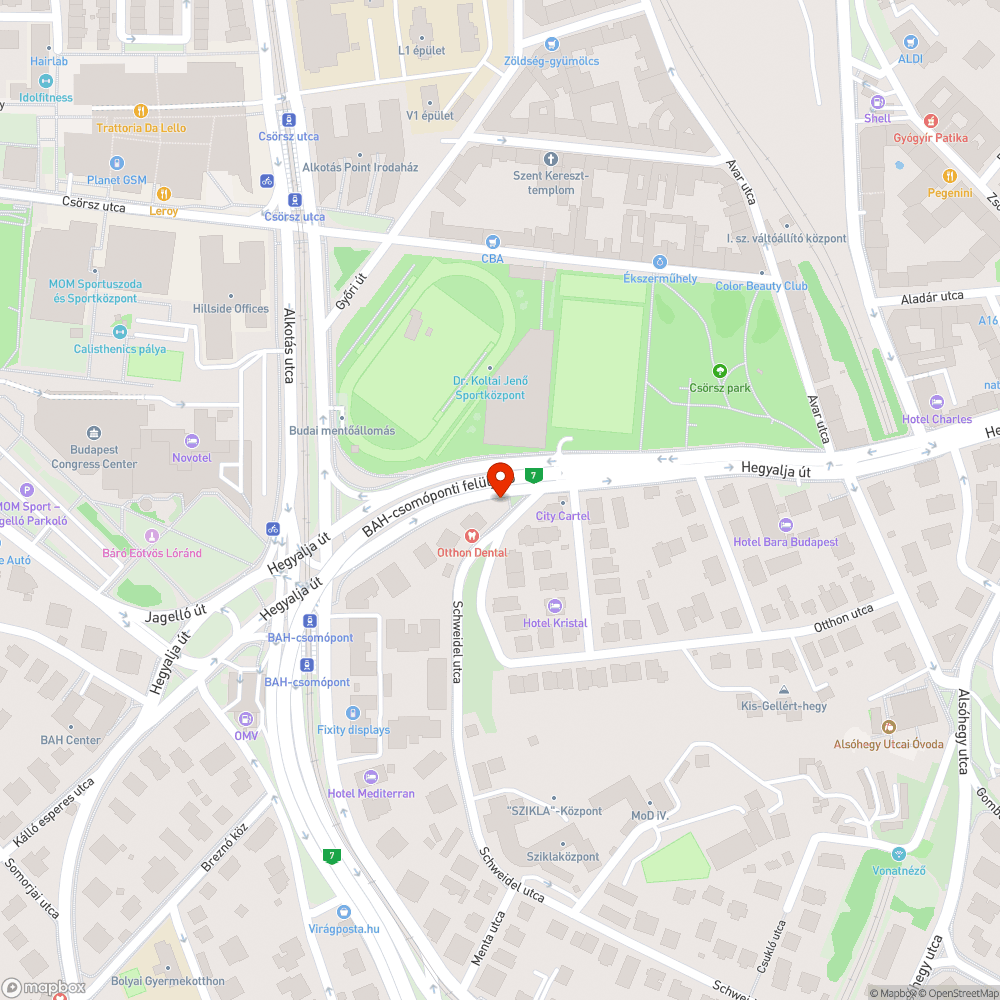 Szemetes zöldterület bejelentés helye