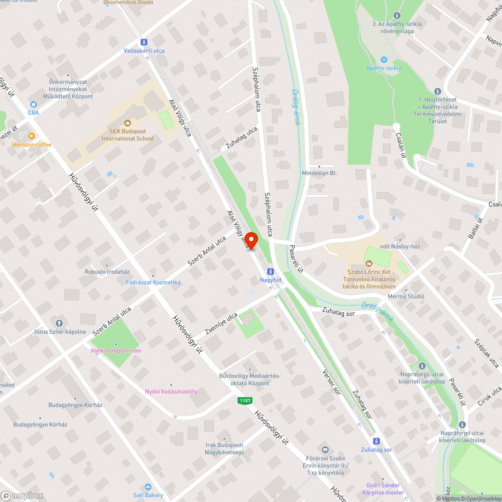 Kátyú bejelentés helye