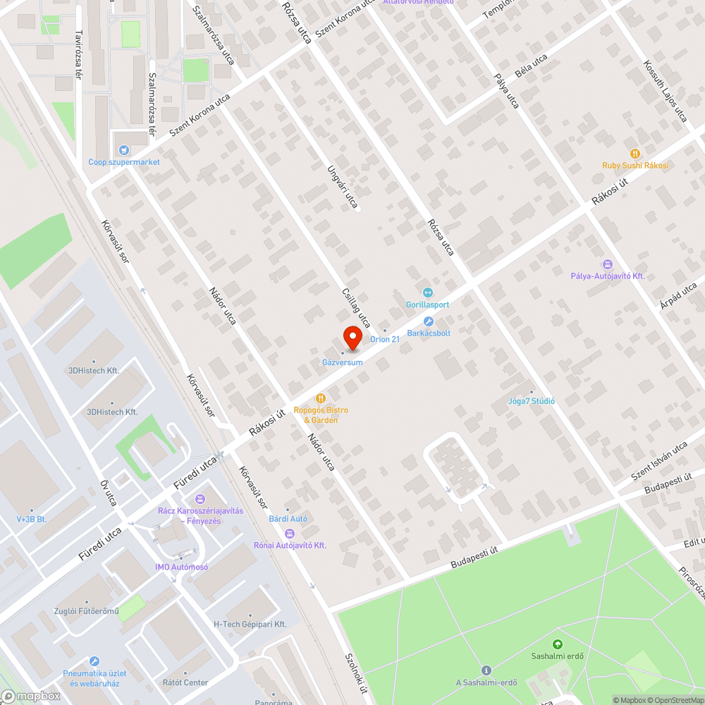 Hiányzó fák bejelentés helye