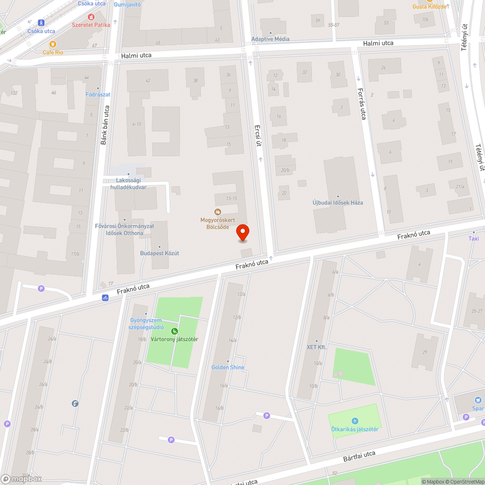 Szemét a Fraknó utca és az Ercsi út sarkán bejelentés helye