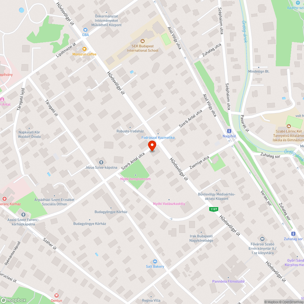 Haszontalan, zavaró telefonfülke a Szerb Antal úton bejelentés helye