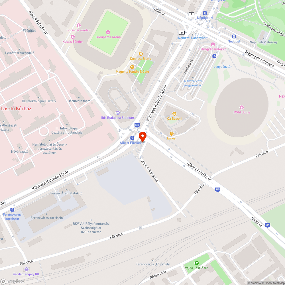 Elhagyott autó bejelentés helye