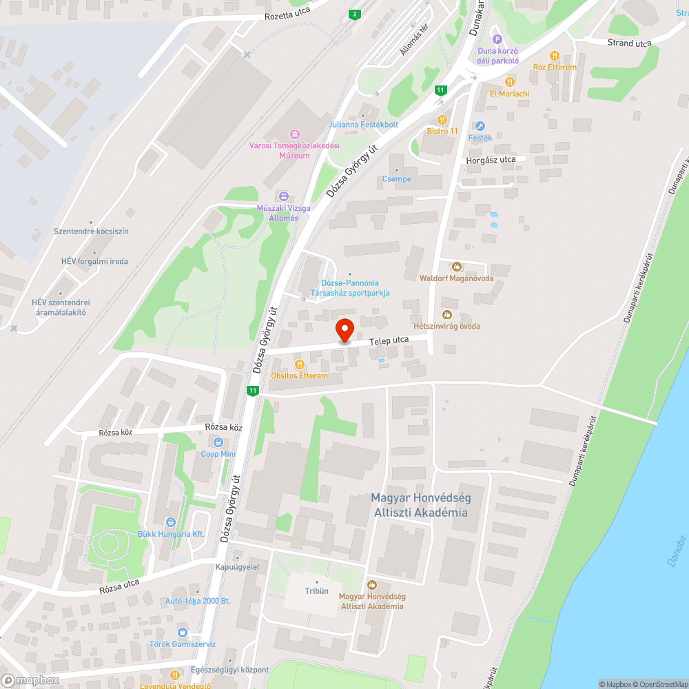 Katyú a Telep utcában bejelentés helye