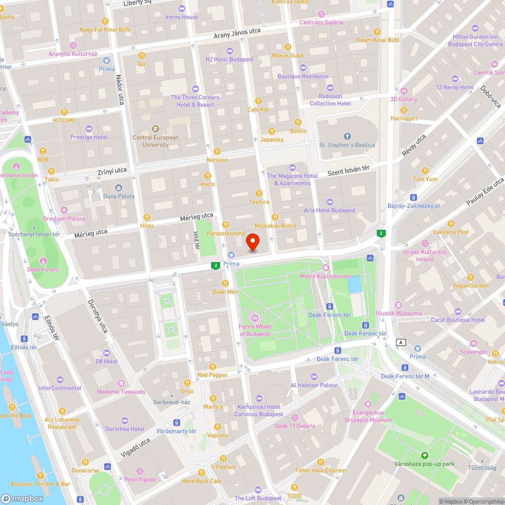 Graffitis kirakat az Erzsébet térnél bejelentés helye