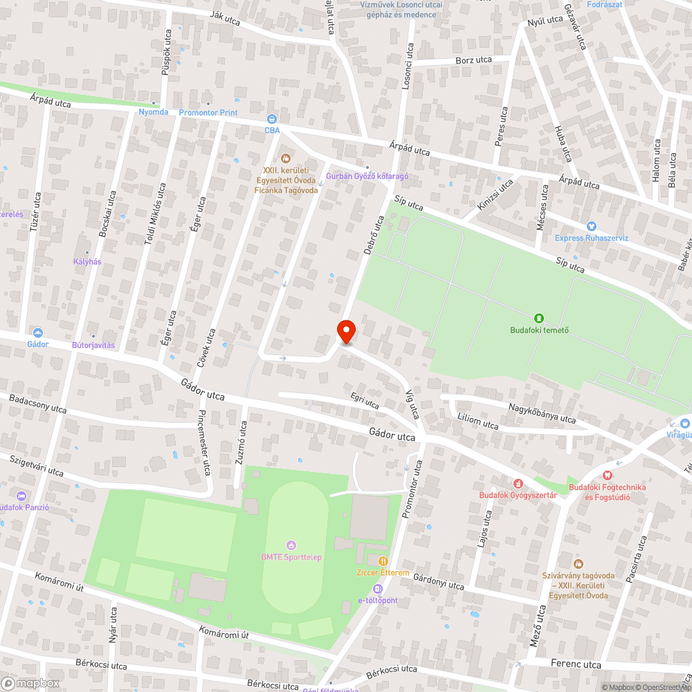 Hiányzó utcanévtáblák bejelentés helye