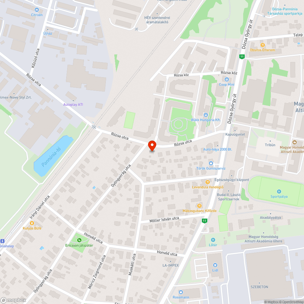 Régi kátyú bejelentés helye