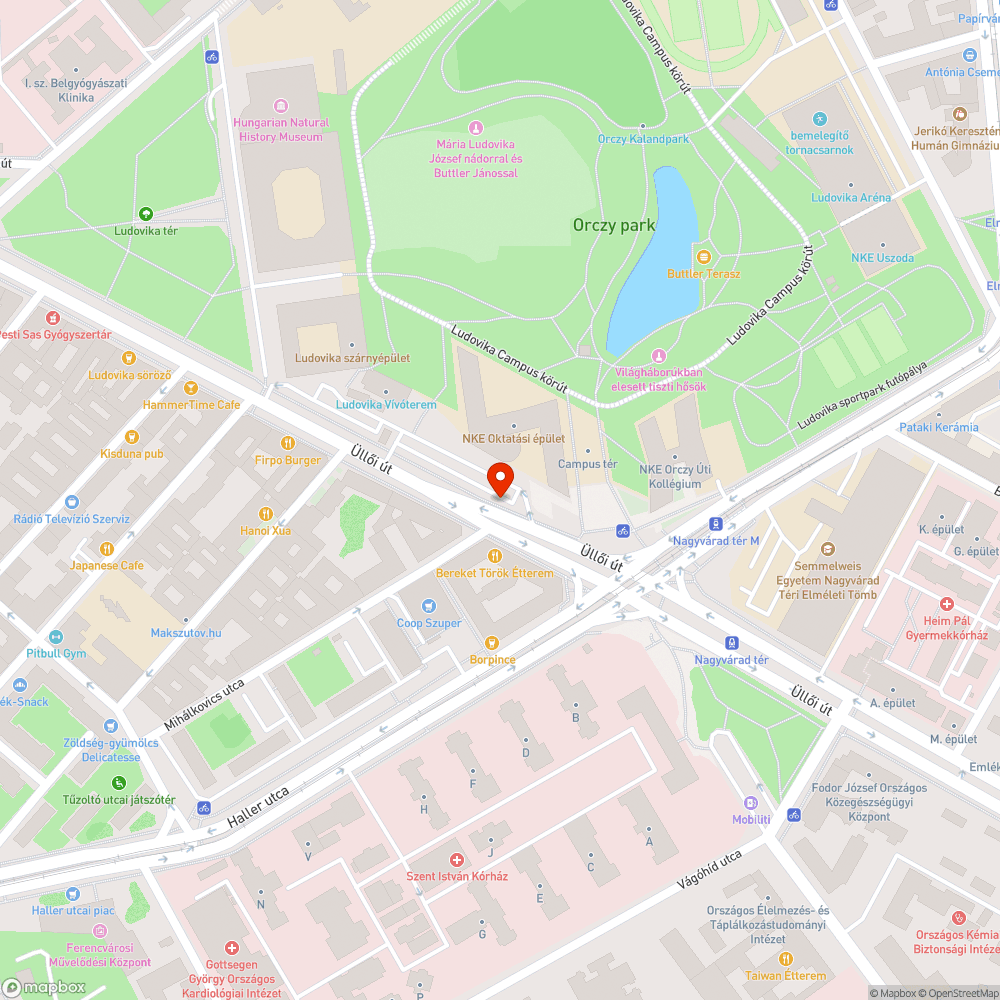 Kisajátított parkoló bejelentés helye