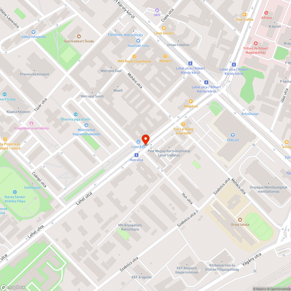 Porhalom a Hun utcai villamosmegállóban bejelentés helye