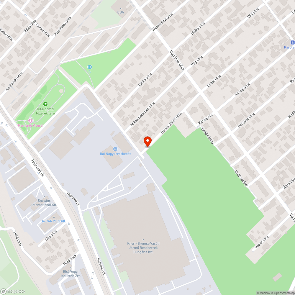 Elhagyott autók Pesterzsébeten bejelentés helye