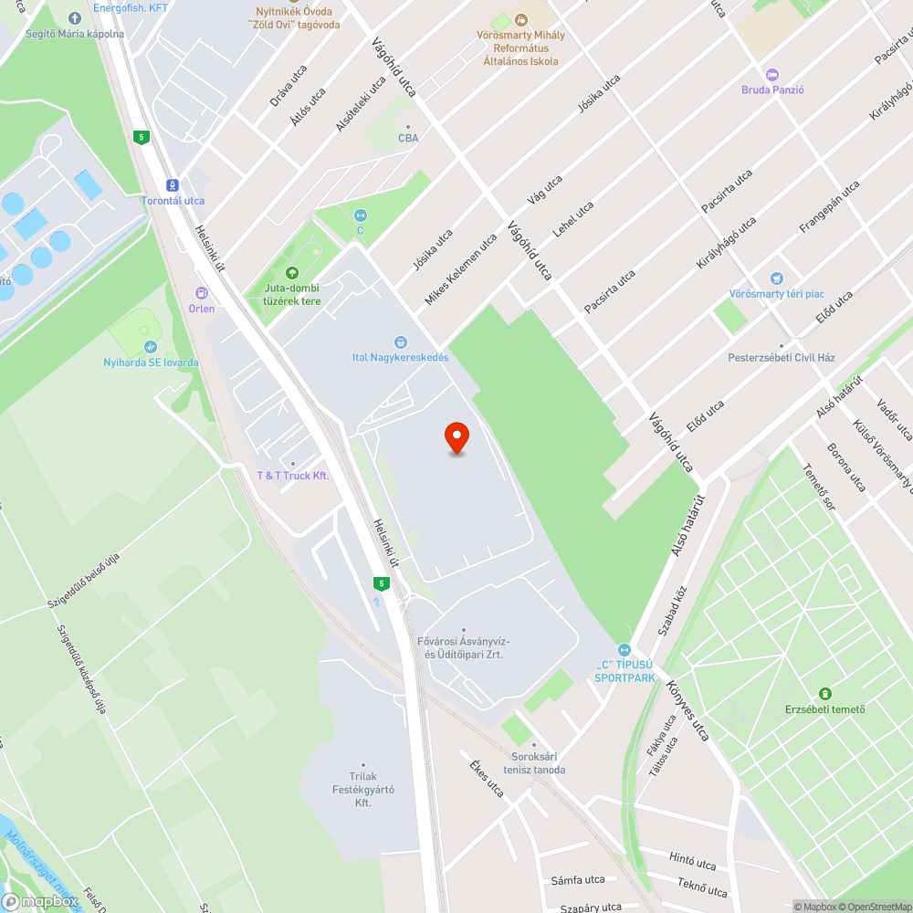 Szemétlerakás a pesterzsébeti Bólyai János utcában bejelentés helye