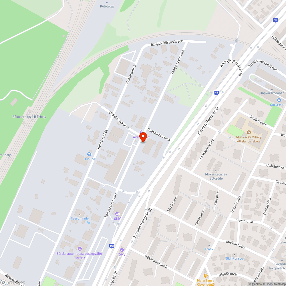 kátyú bejelentés helye