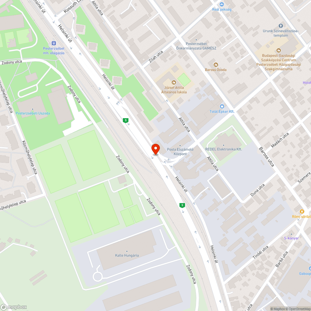 Szemét a Helsinki út Nagysándor József utca kereszteződésénél bejelentés helye