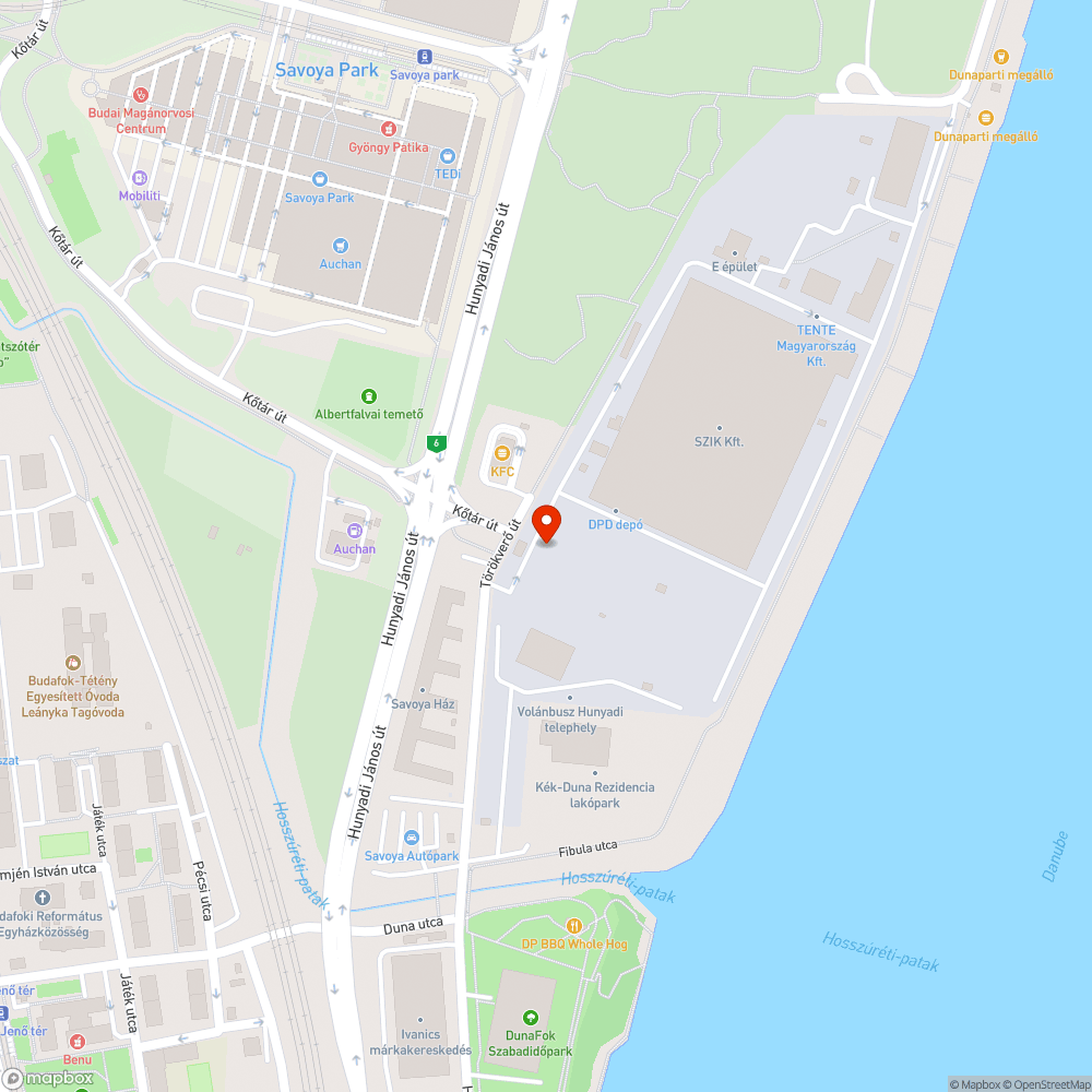 3 db kátyú bejelentés helye