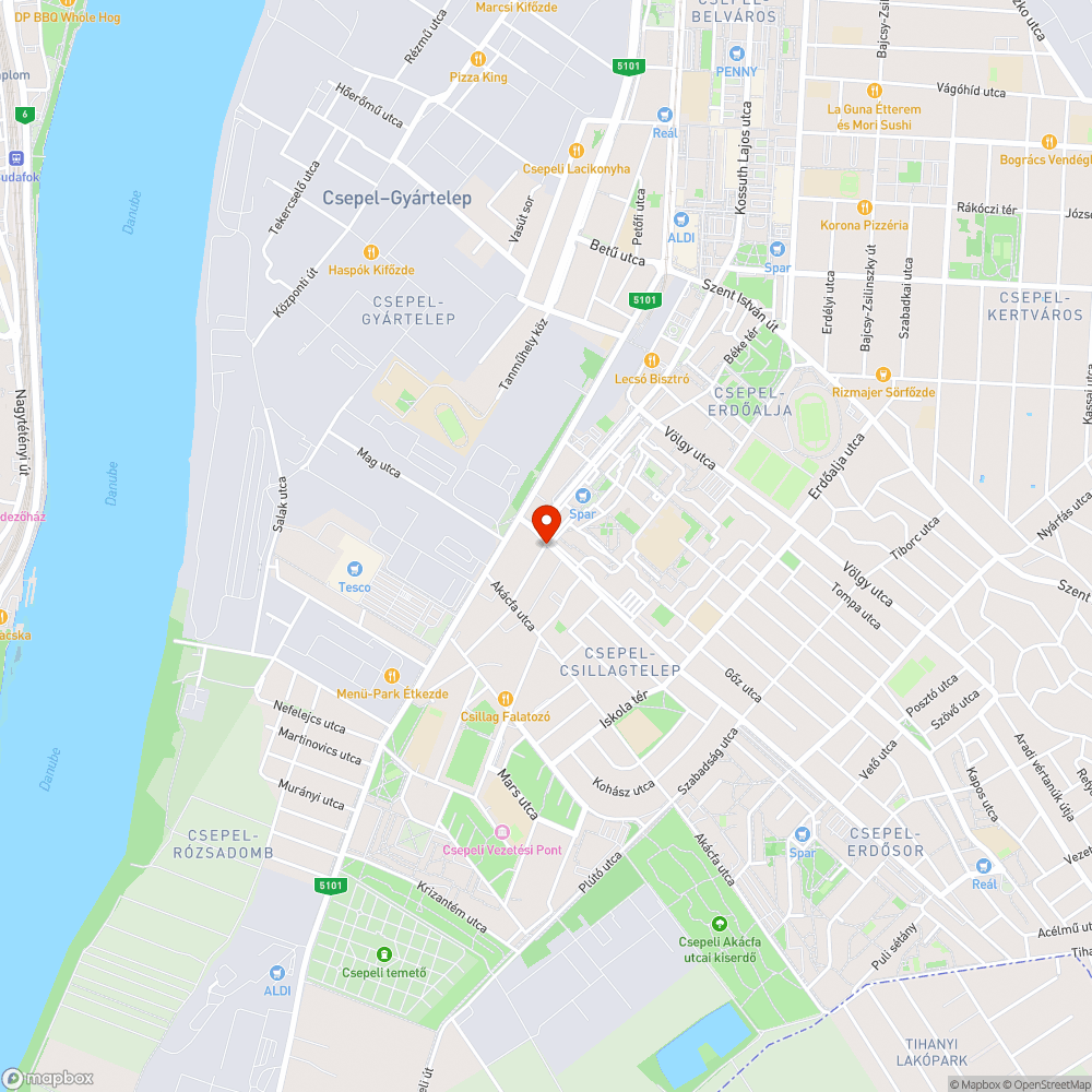 Kátyú a Nap utca sarkán bejelentés helye