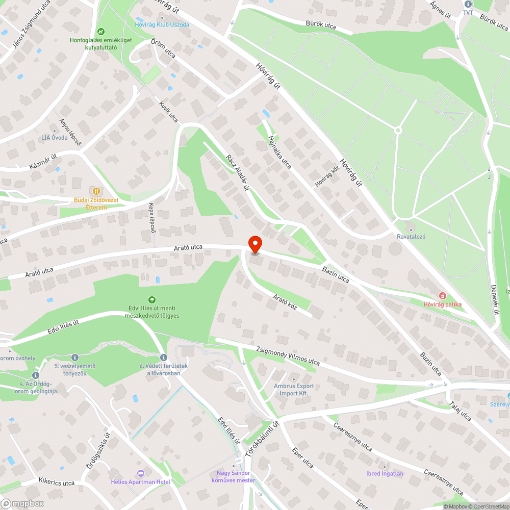 Kerékölő kátyú az úton bejelentés helye