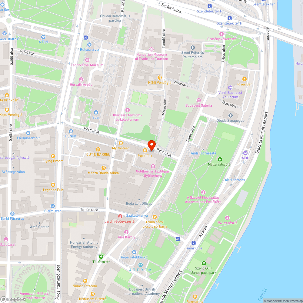 Perc utca 2. előtt kátyú bejelentés helye