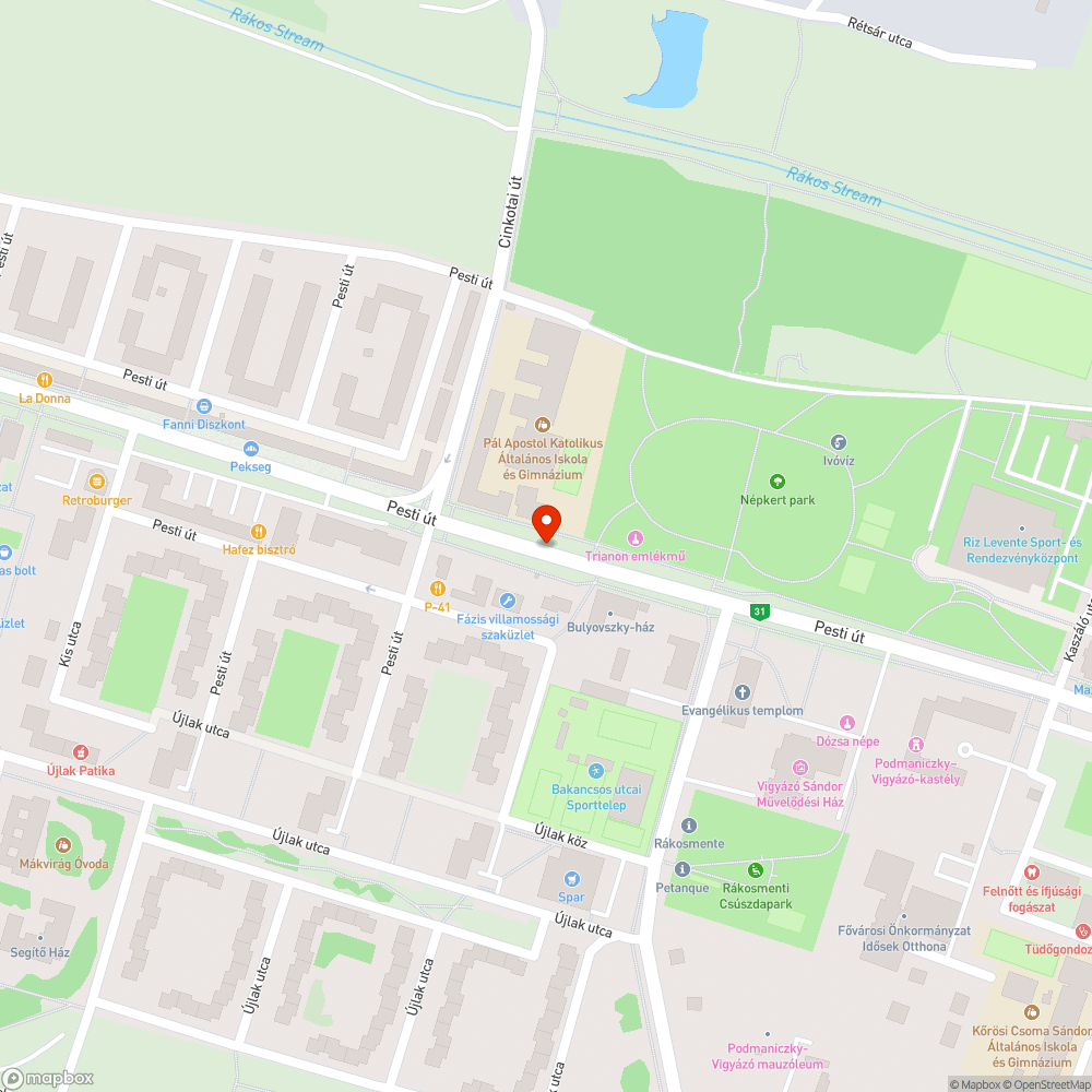 Csatornafedél körül kátyú bejelentés helye