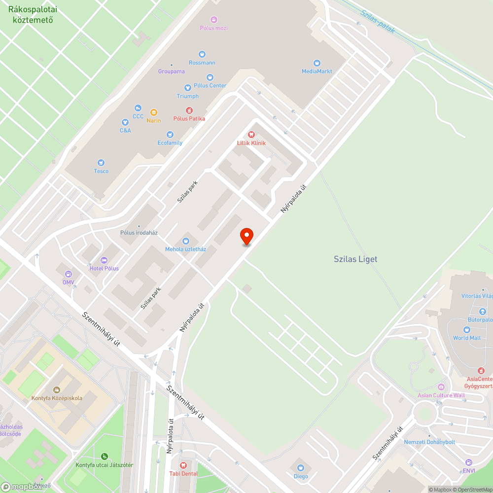 Rozsdás lámpa bejelentés helye