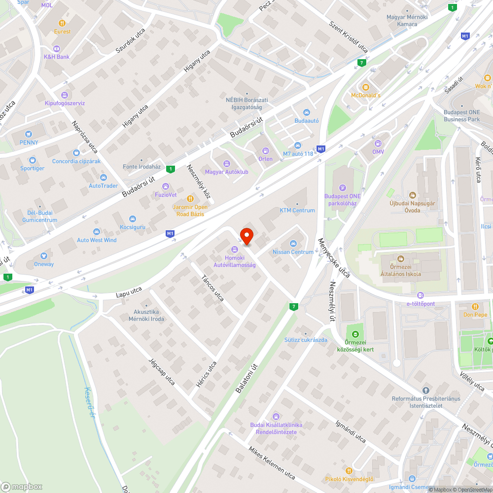 Elhagyott autó bejelentés helye