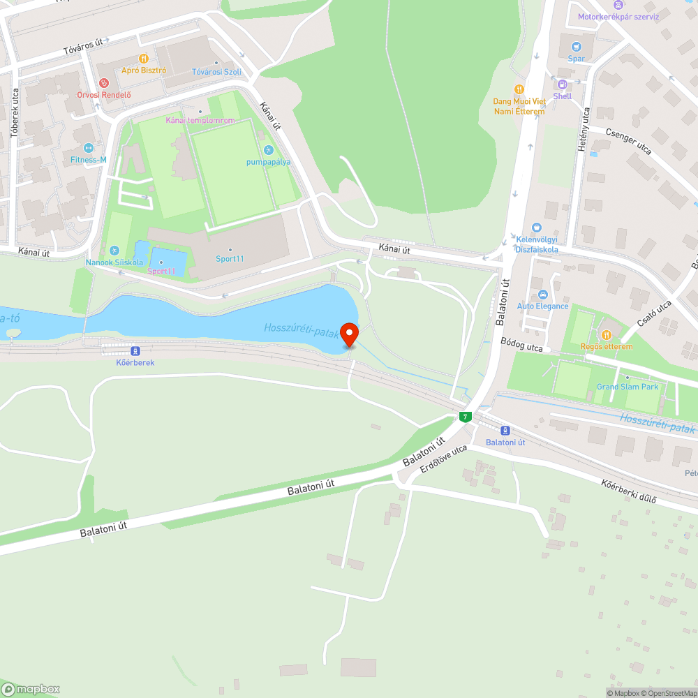 Kőérberki Tó szűrőrácsa tisztításra szorul bejelentés helye