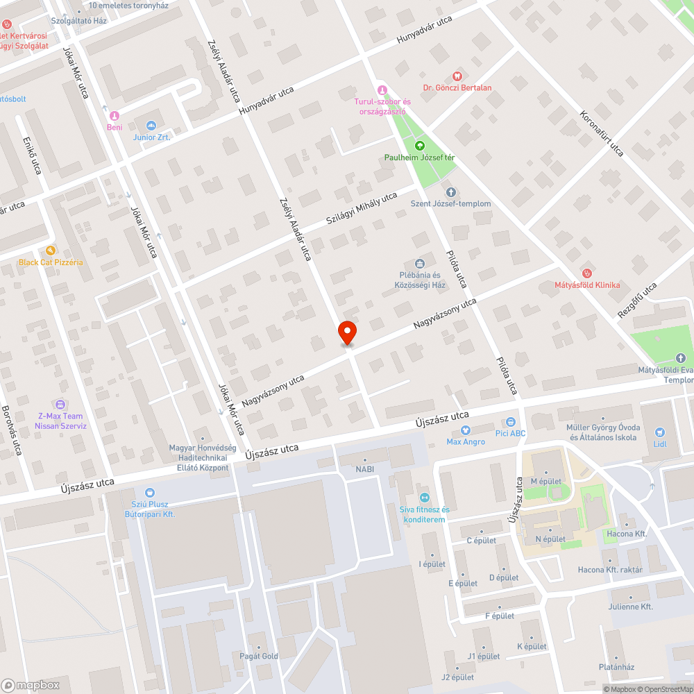 Hiányzó járda bejelentés helye