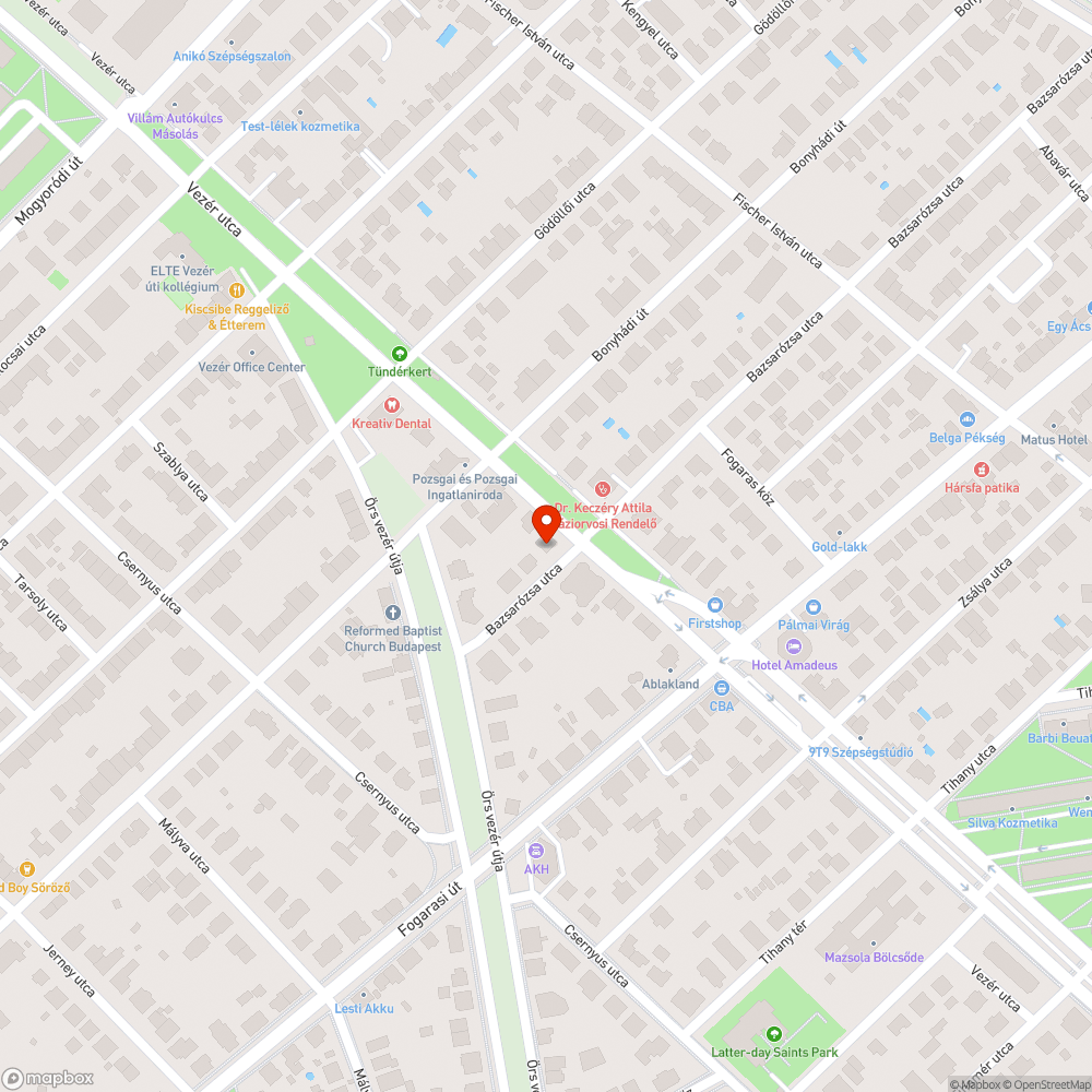 Vezér út bejelentés helye