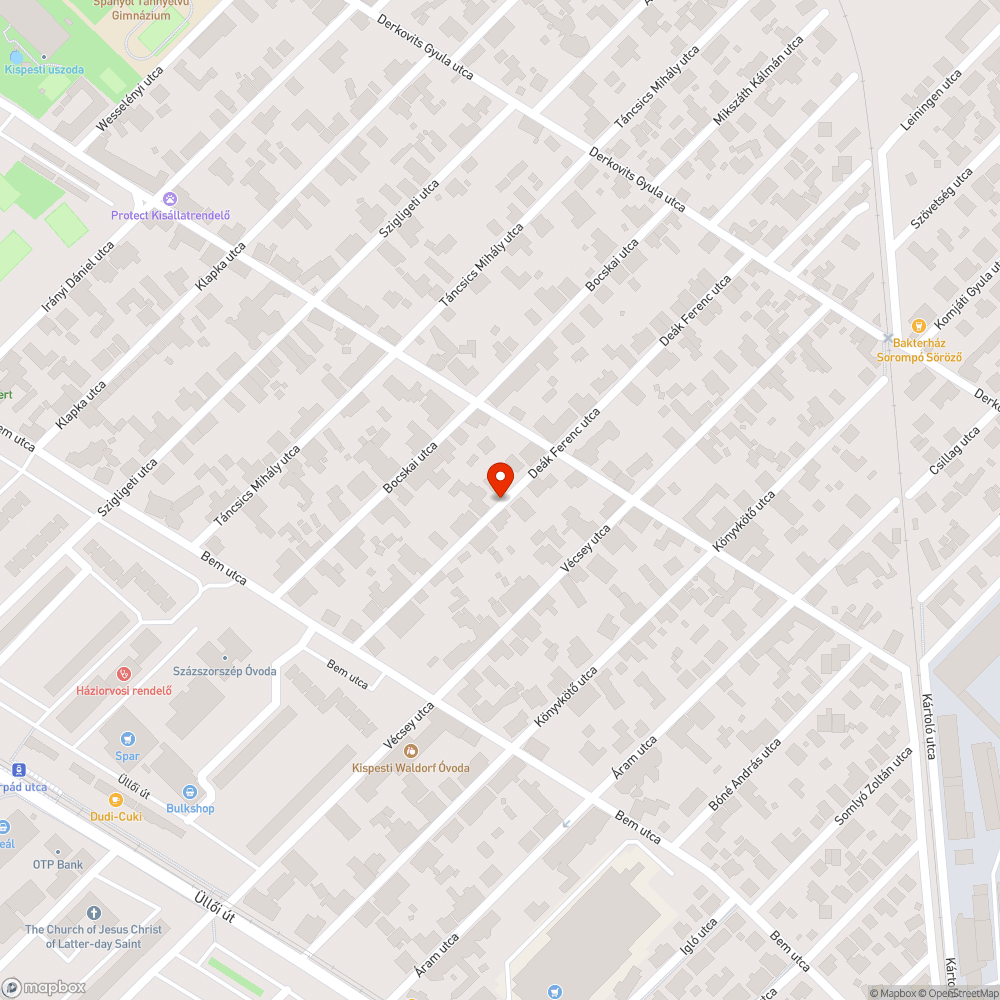 Kátyúk a Deák Ferenc utcában bejelentés helye