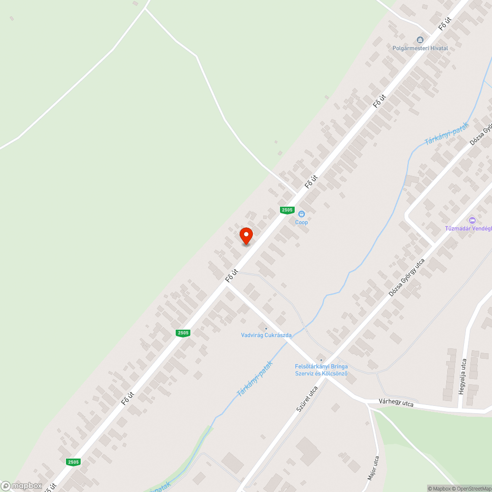 Felsőtárkány KMKK tábla megdőlt bejelentés helye