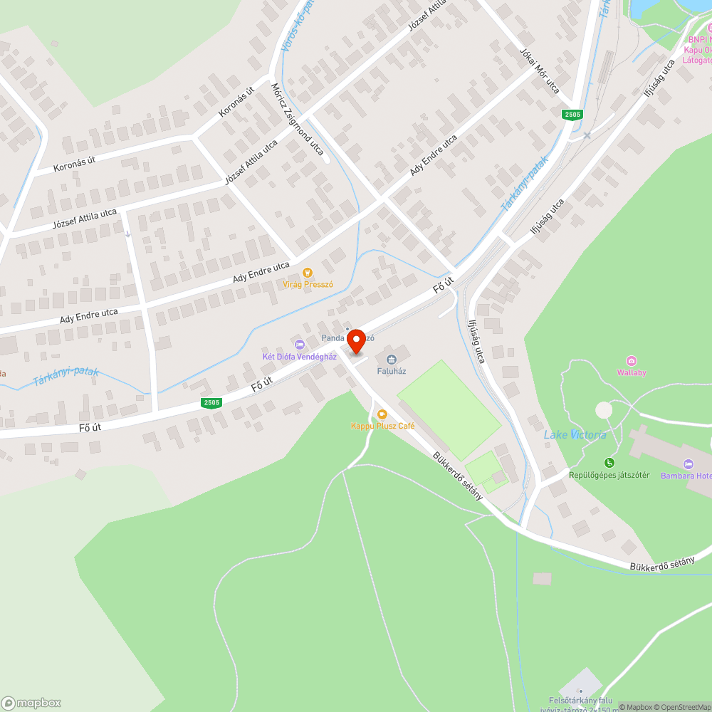 Felsőtárkány Fő út Faluház előtt nagy kátyú bejelentés helye