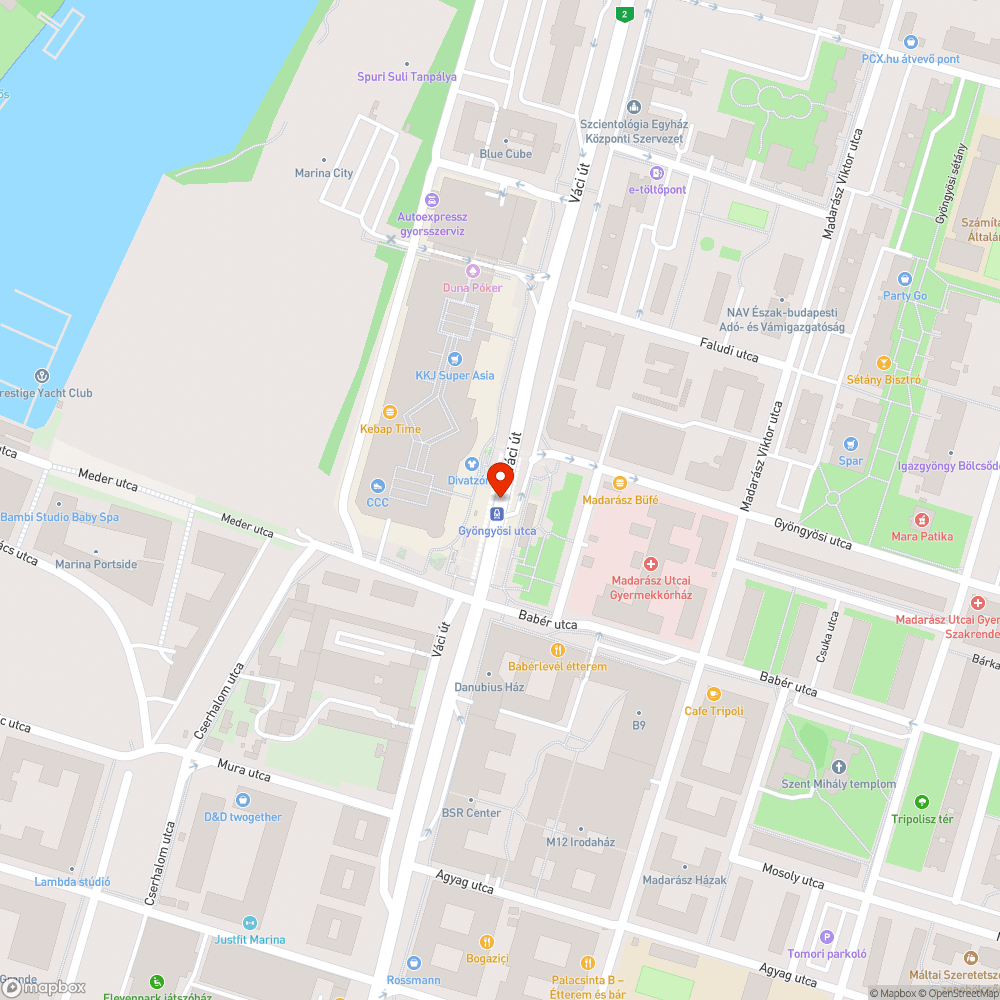 Szemetes járda - Duna Pláza előtt bejelentés helye