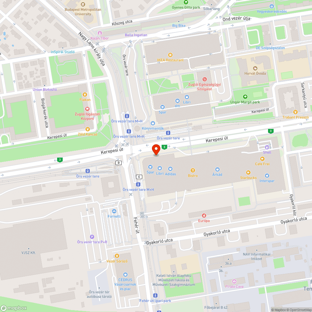 Neonsárga BKK busz bejelentés helye