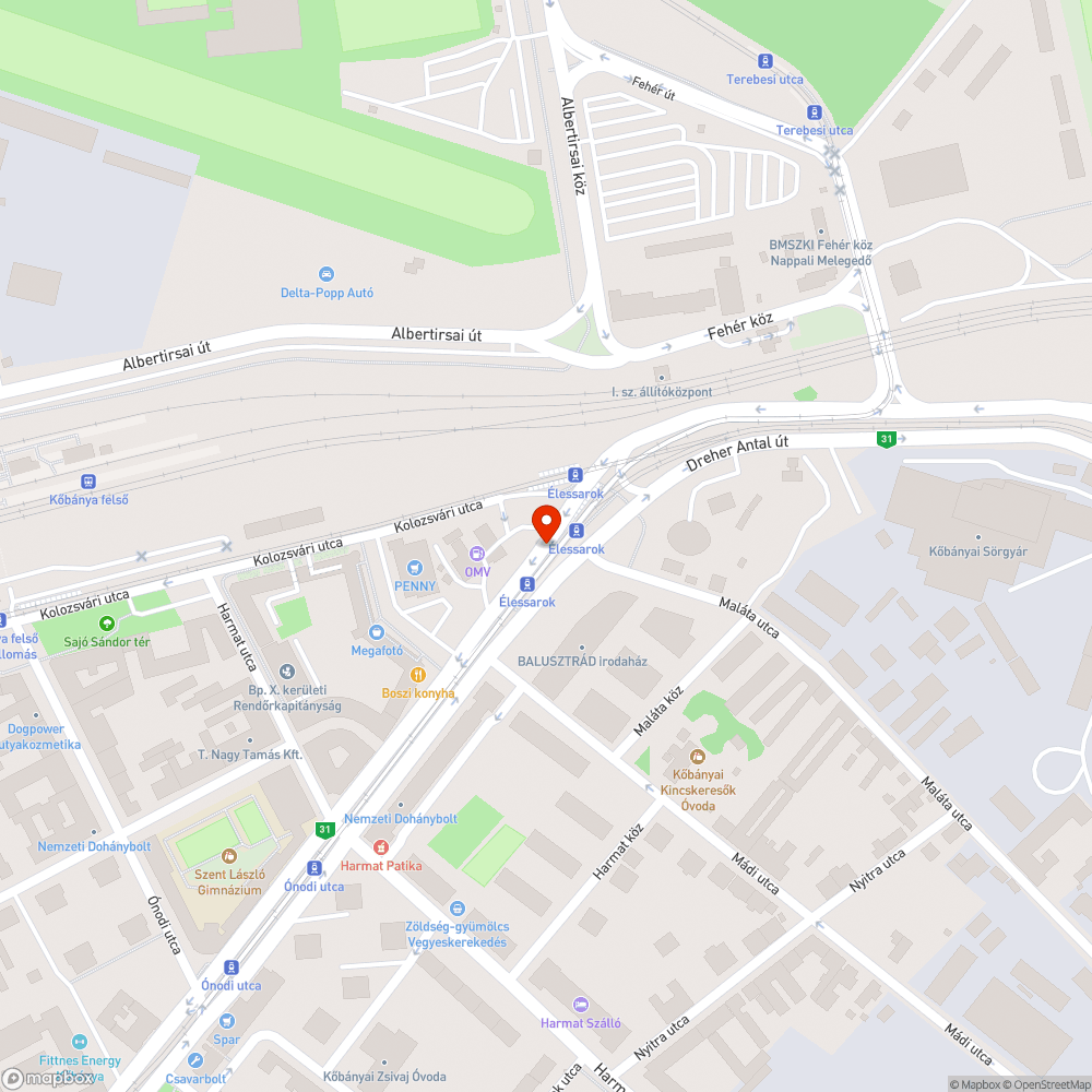 Sérült pad bejelentés helye