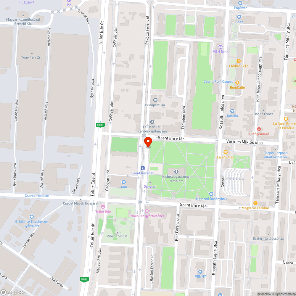 Kátyú. bejelentés helye