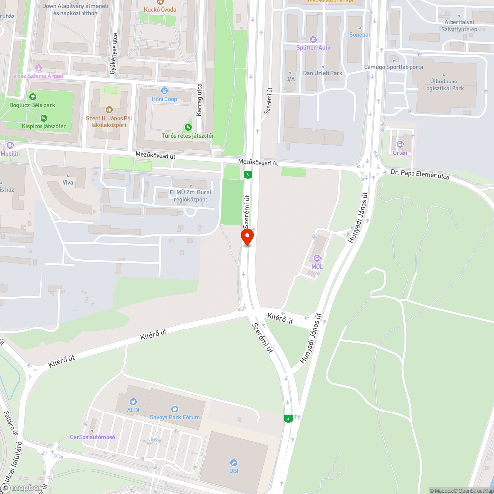 Szemetes Szerémi út bejelentés helye