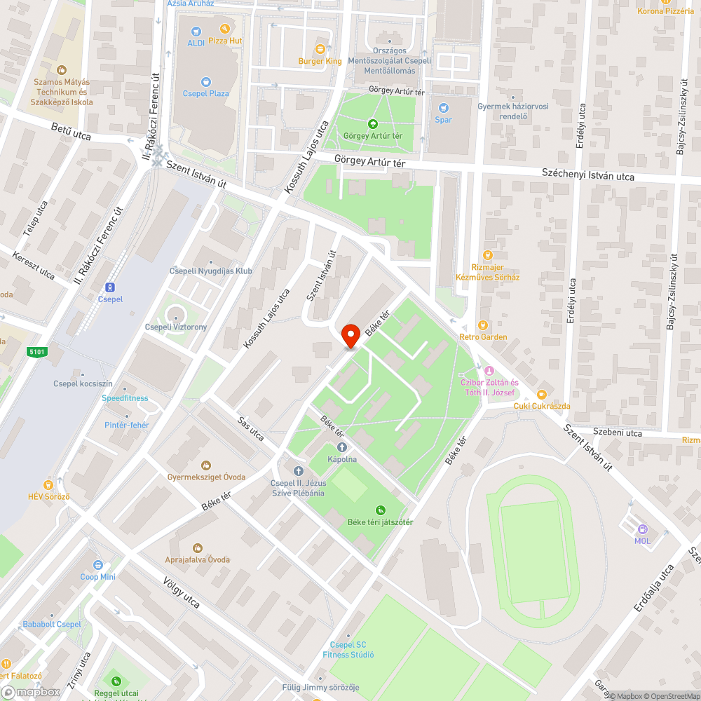 Kátyus út bejelentés helye