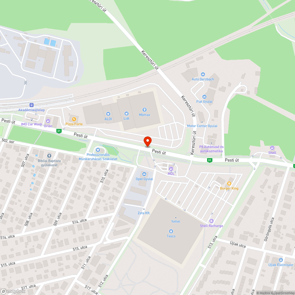 Tájékoztató tábla bejelentés helye