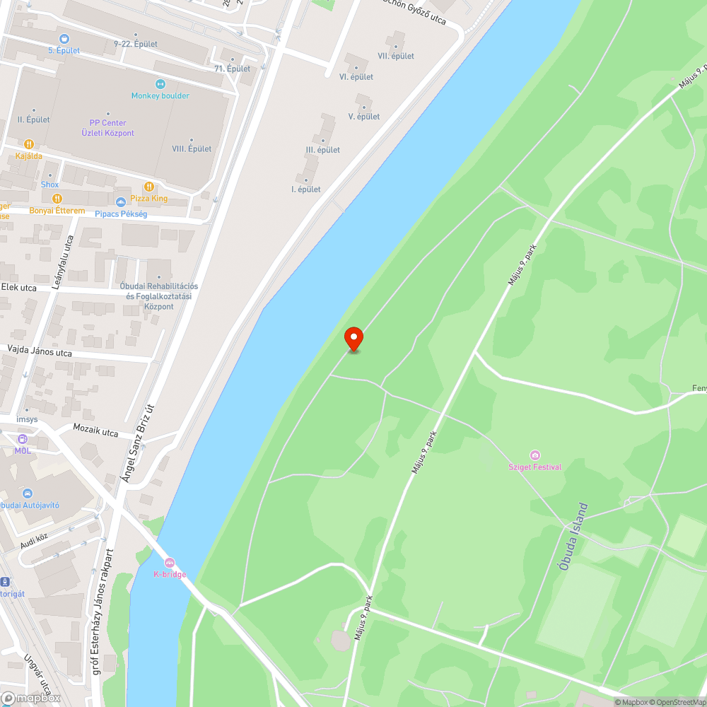 Szétszakadt fa az Óbudai-szigeten bejelentés helye